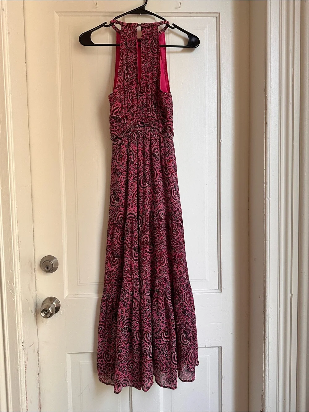 A.L.C. Pink Paisley Halter Midi Dress Elara - Picture 3 of 5